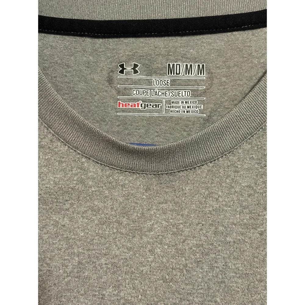 Men's Under Armor T Shirt Grey / Gray T Shirt Size Medium Sz M